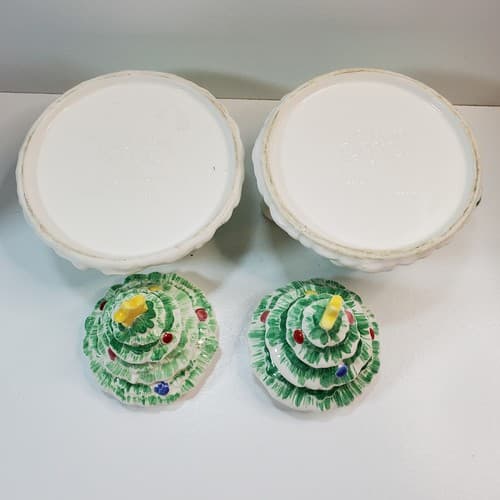 Vintage Christmas Tree Shaped Creamer and Sugar Bowl by Sigma Tastesetter 1983 - Thumbnail 6