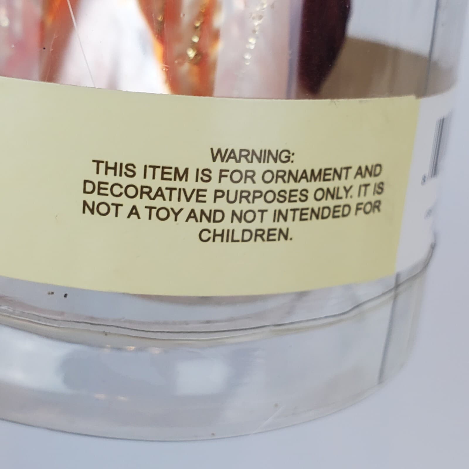 Vintage Christmas House Hand Painted Blown Glass Angel with Tree Ornament - Thumbnail 5