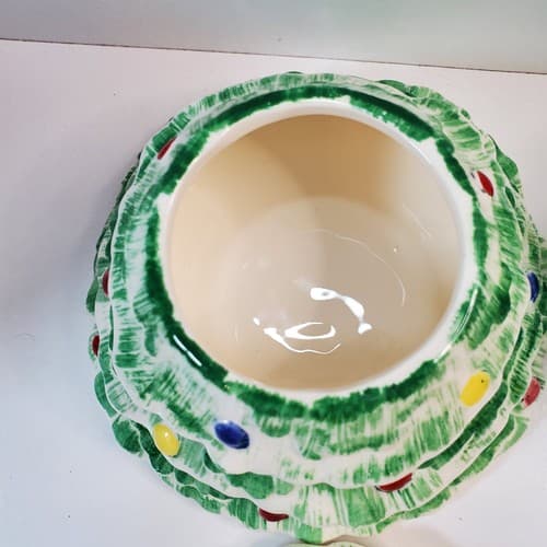 Vintage Christmas Tree Shaped Creamer and Sugar Bowl by Sigma Tastesetter 1983 - Thumbnail 3