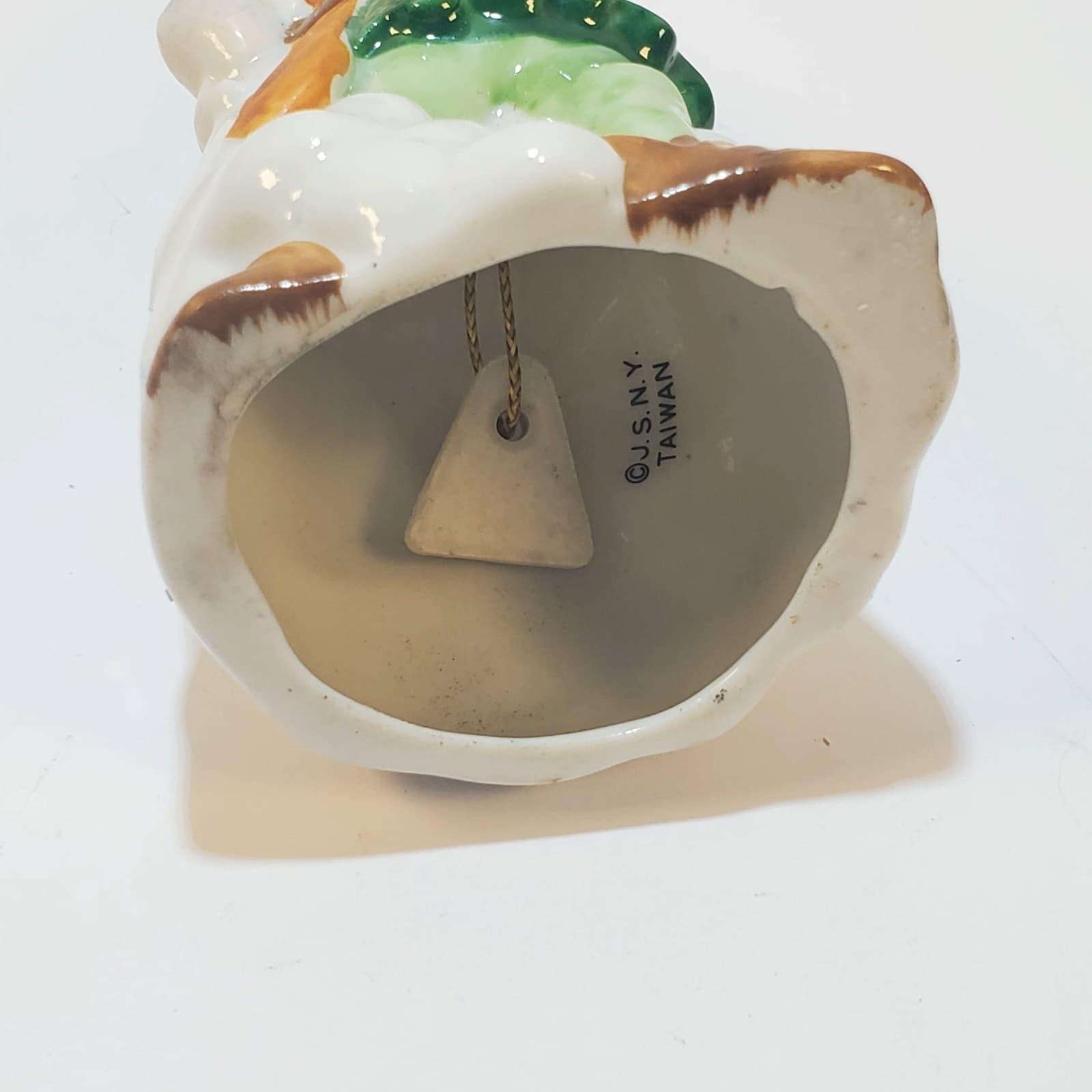 Vintage J.S.N.Y. Ceramic Porcelain Peter Pan Bell Figurine Figure Taiwan 4 inch - Thumbnail 5