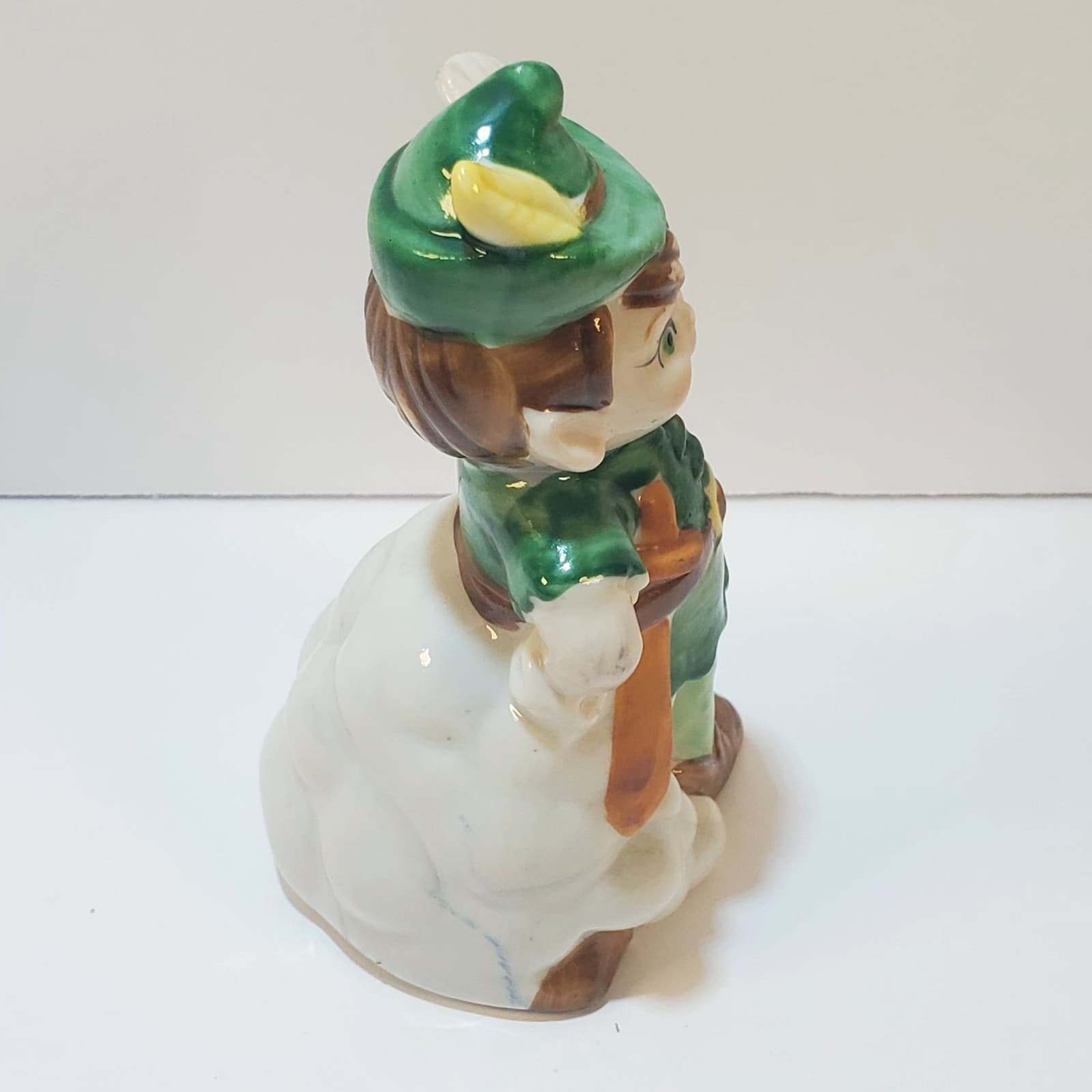 Vintage J.S.N.Y. Ceramic Porcelain Peter Pan Bell Figurine Figure Taiwan 4 inch - Thumbnail 2