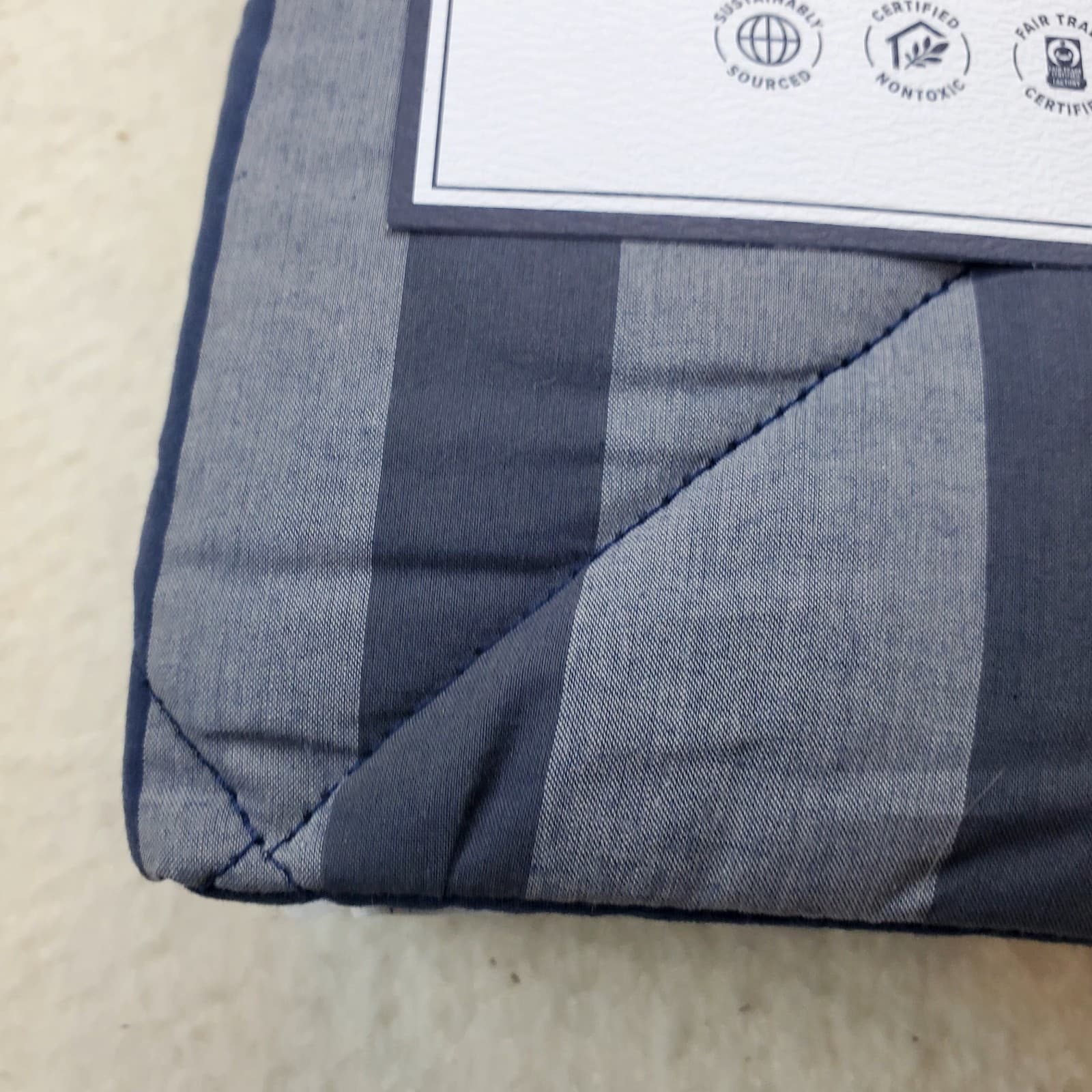 Pottery Barn Dorm Xander Blue Plaid Standard Sham 100% Cotton - Thumbnail 3