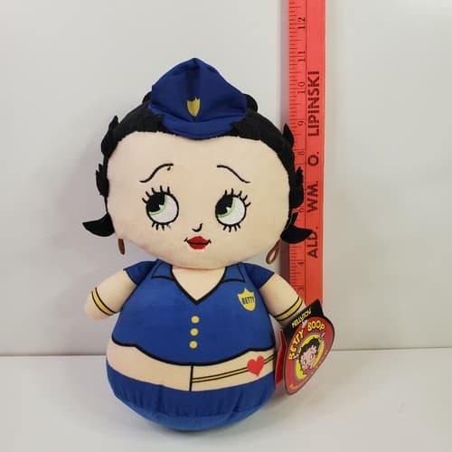 Kelly Toy Betty Boop Plush Doll Police Officer "Boop Oop A Doop" Rolly Polly 11" - Thumbnail 9