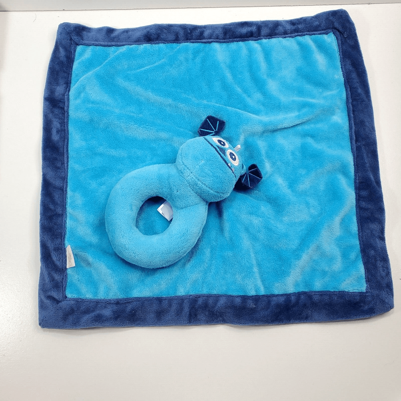Disney Baby Monster’s Inc SULLY Blue Velour Lovey Rattle Security Blanket Plush