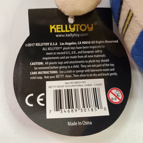 Kelly Toy Betty Boop Plush Doll Police Officer "Boop Oop A Doop" Rolly Polly 11" - Thumbnail 6