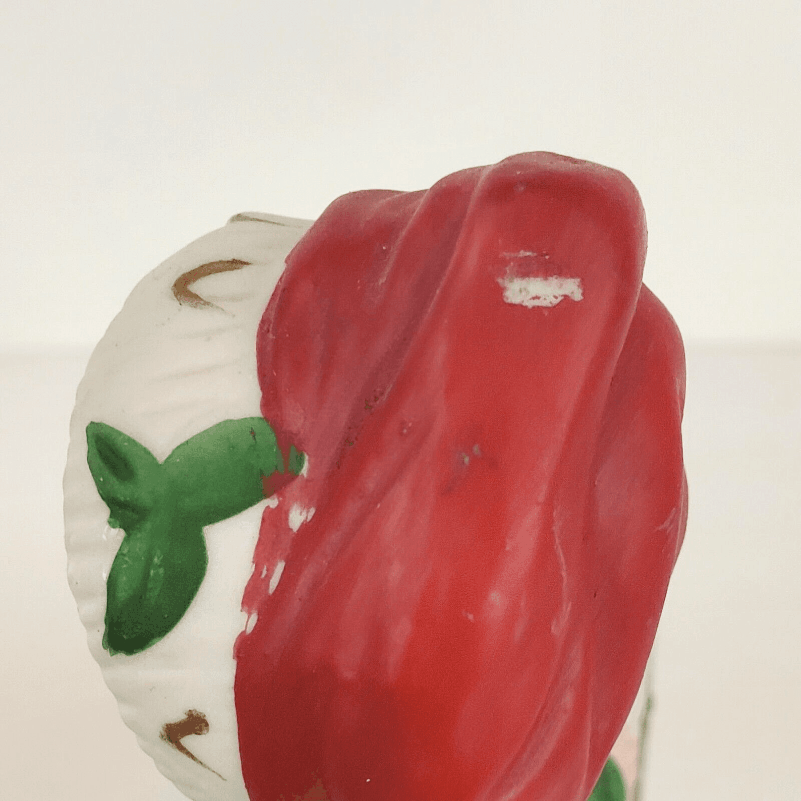 Vintage 1978 Jasco Christmas Luvkins Child Santa Hat Green Pajamas Candle Holder - Thumbnail 4