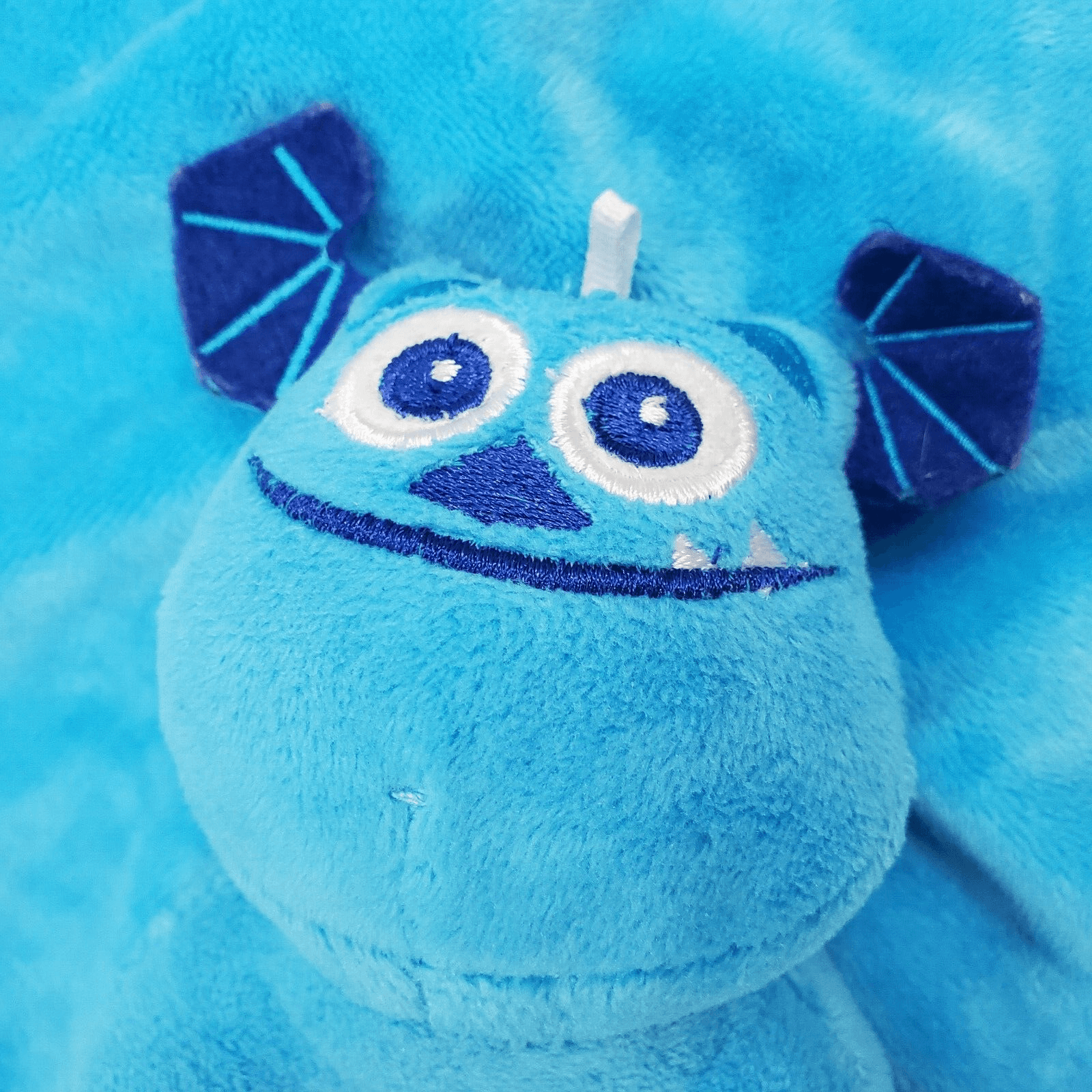 Disney Baby Monster’s Inc SULLY Blue Velour Lovey Rattle Security Blanket Plush - Thumbnail 3