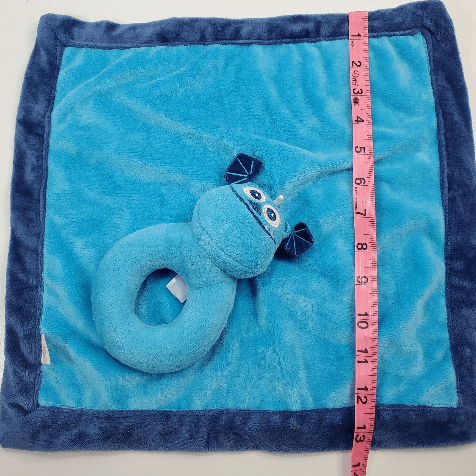 Disney Baby Monster’s Inc SULLY Blue Velour Lovey Rattle Security Blanket Plush - Thumbnail 10