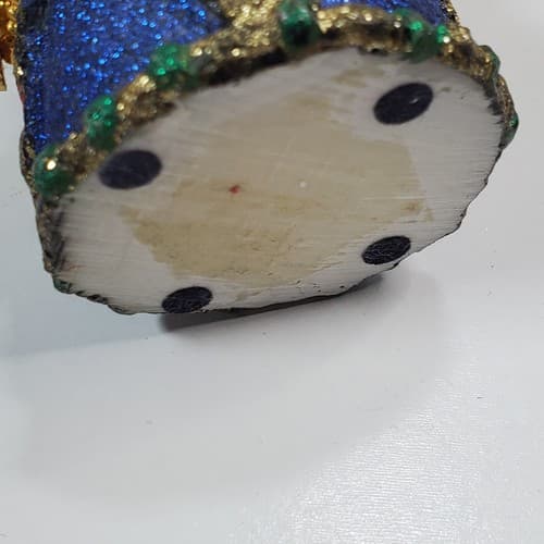 Holiday "Snowman" Resin Metal Trinket Box 4" Tall Hinged Lined Interior - Thumbnail 7