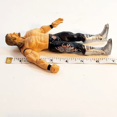 2003 WWE Jakks Pacific EDGE 7 Action Figure Silver Boots Ruthless Aggression - Thumbnail 4