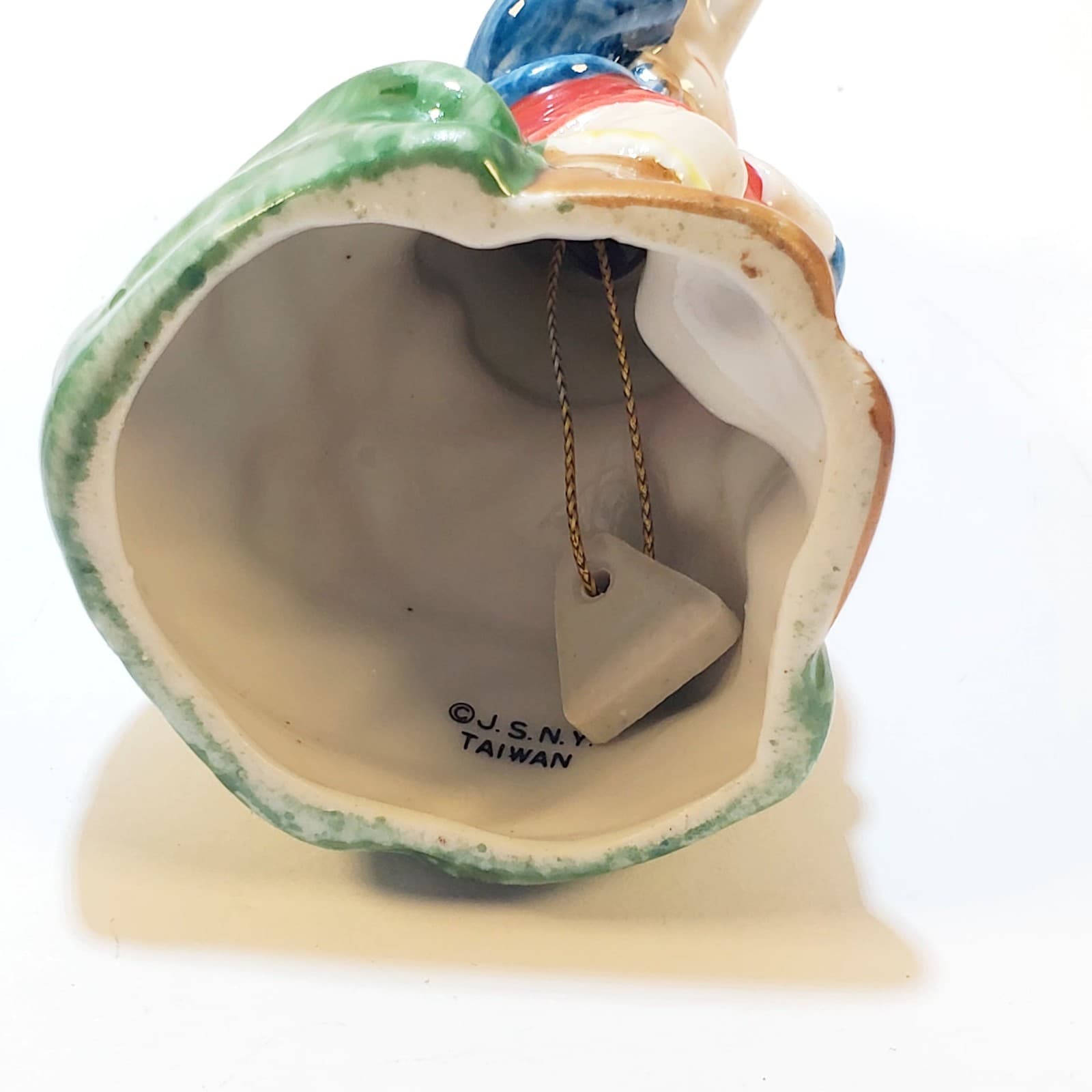 Vtg J.S.N.Y. Ceramic Porcelain Pinocchio Bell Figurine Figure Taiwan 4.25 inch - Thumbnail 5