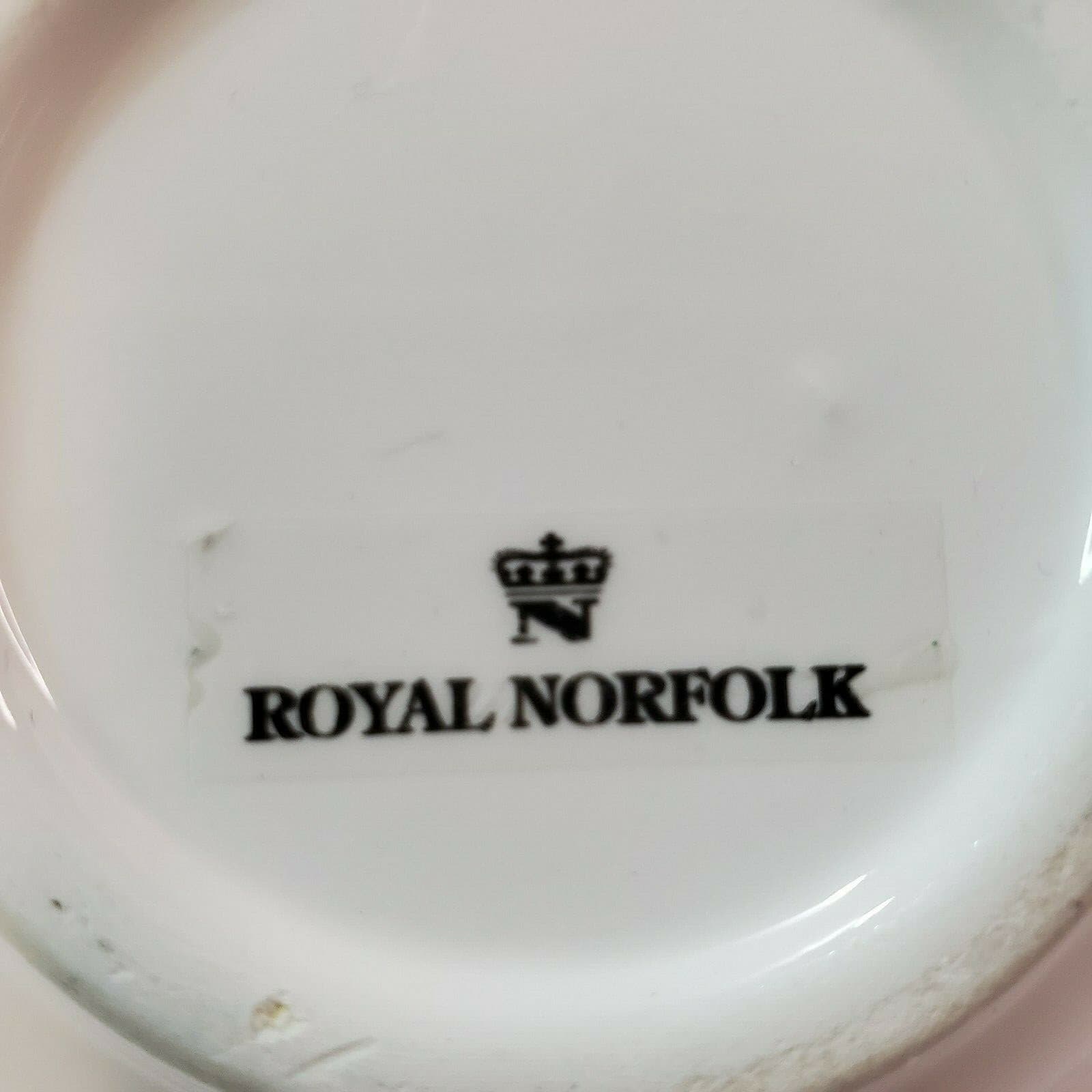 Royal Norfolk Creamer Gravy Boat Mini Pitcher Ceramic Pink & Yellow Flowers - Thumbnail 6