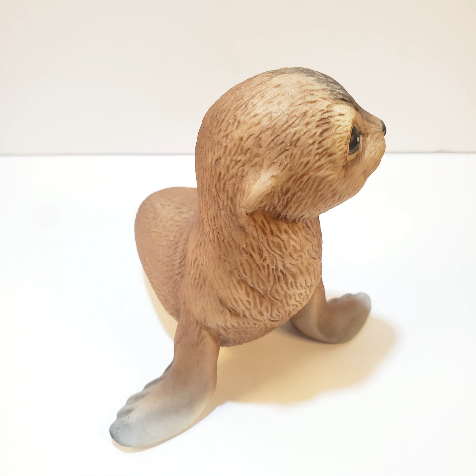 Vintage 1978 R.S.L. Ceramic Baby Seal Signed R.J. Brown Mexico Art Figurine - Thumbnail 2