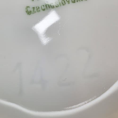 Vintage Victoria China Creamer Made In Czechoslovakia Floral Gold Scroll Pattern - Thumbnail 8