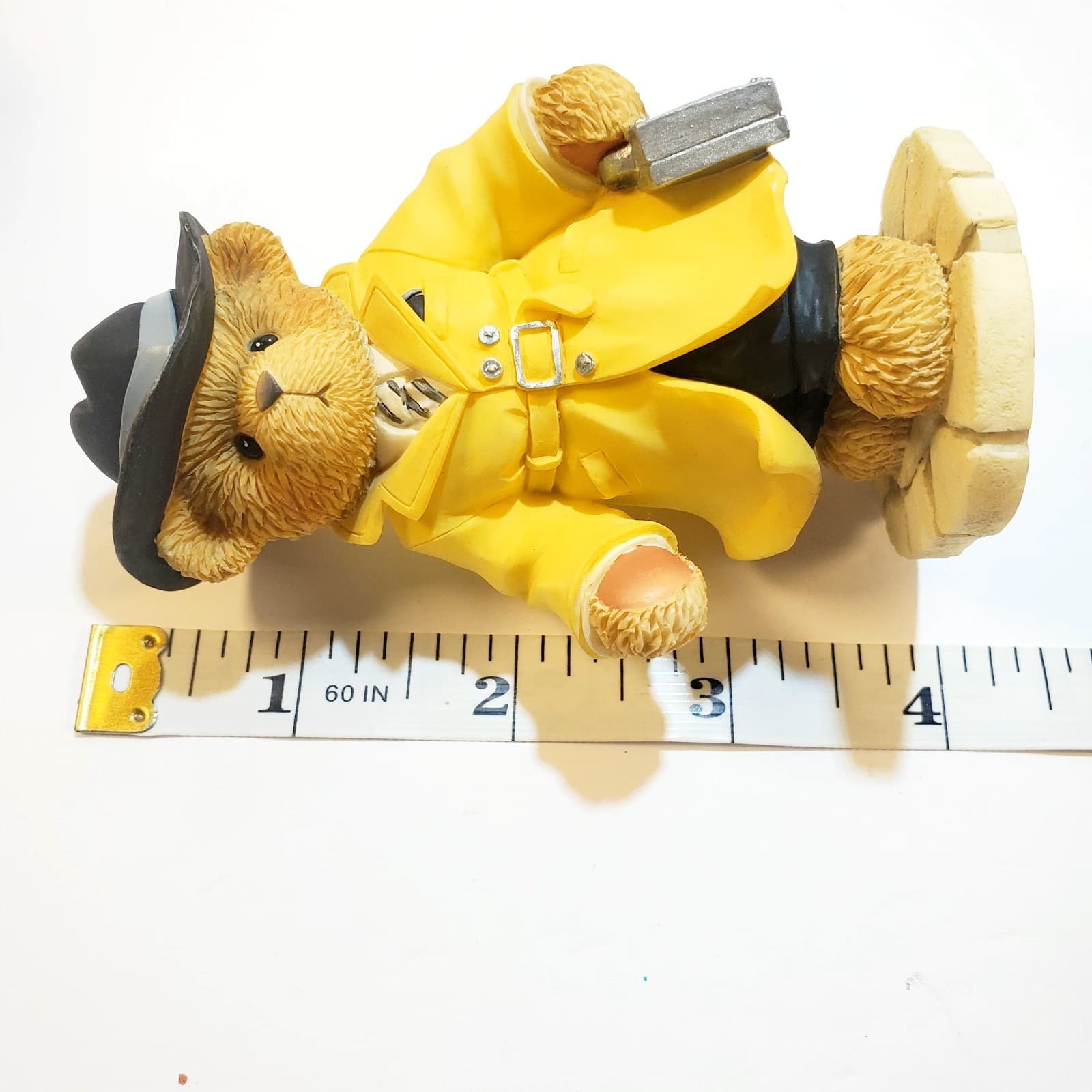 Vintage Cherished Teddies T. James Bear 2001 Membears Only Figurine Detective - Thumbnail 6