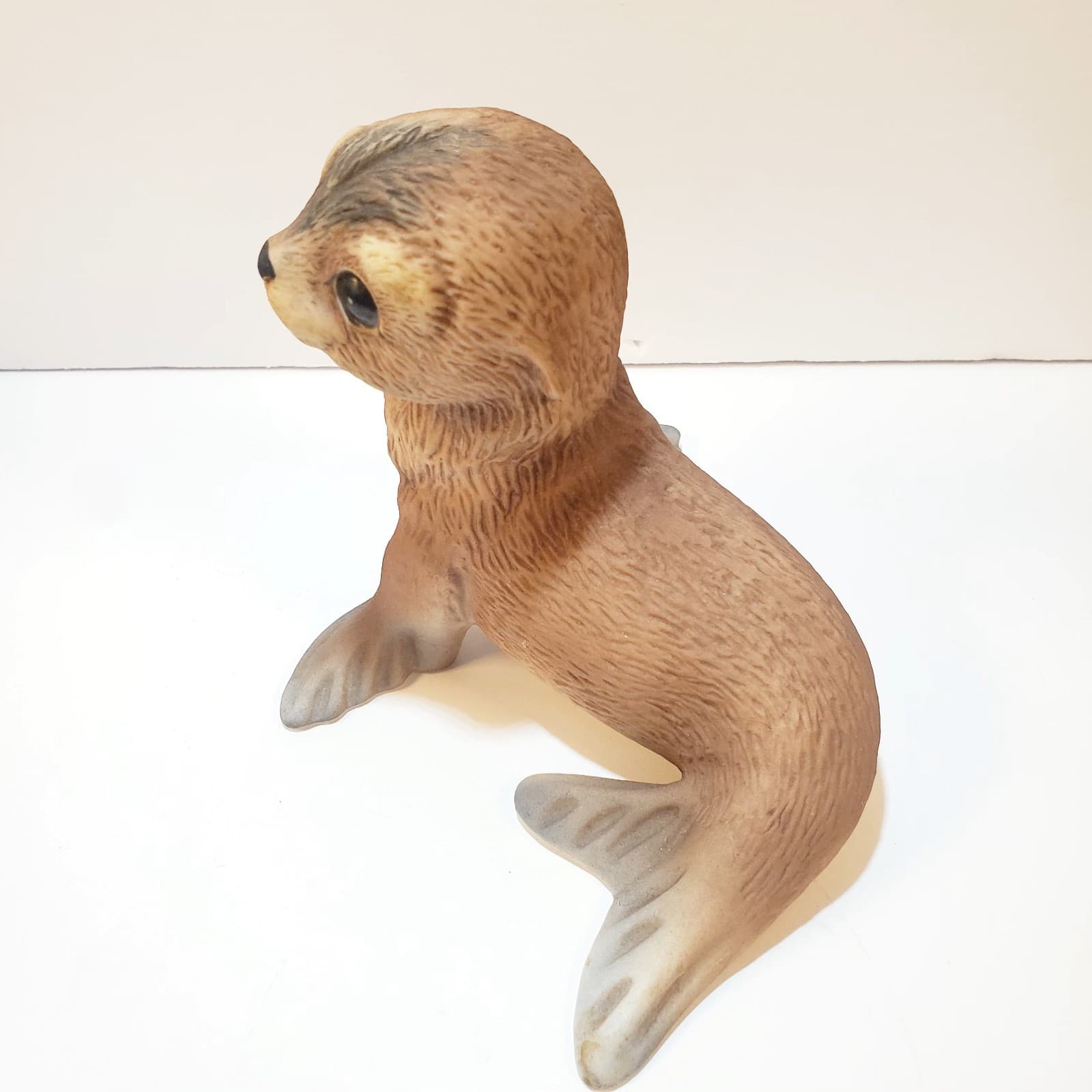 Vintage 1978 R.S.L. Ceramic Baby Seal Signed R.J. Brown Mexico Art Figurine - Thumbnail 4