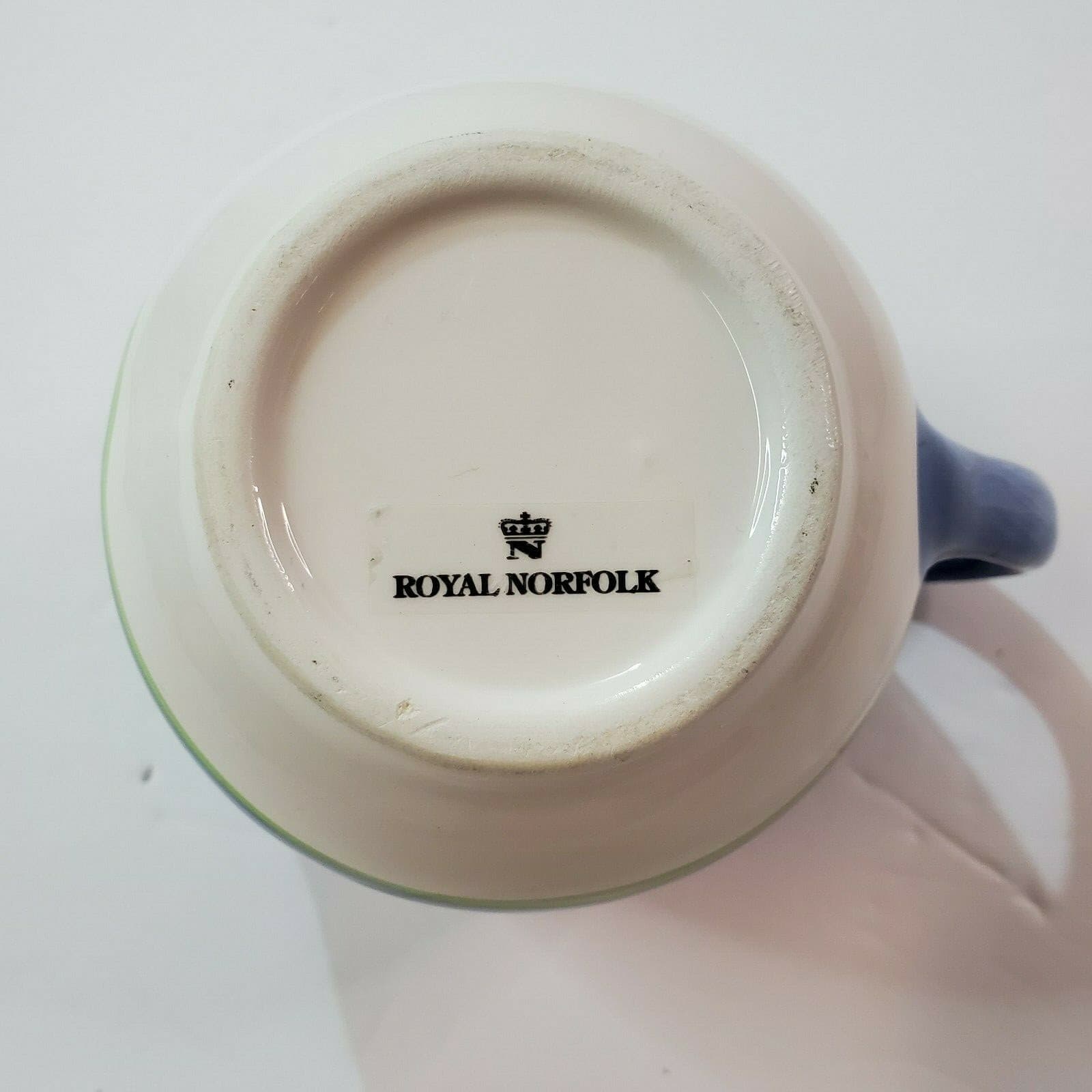 Royal Norfolk Creamer Gravy Boat Mini Pitcher Ceramic Pink & Yellow Flowers - Thumbnail 5