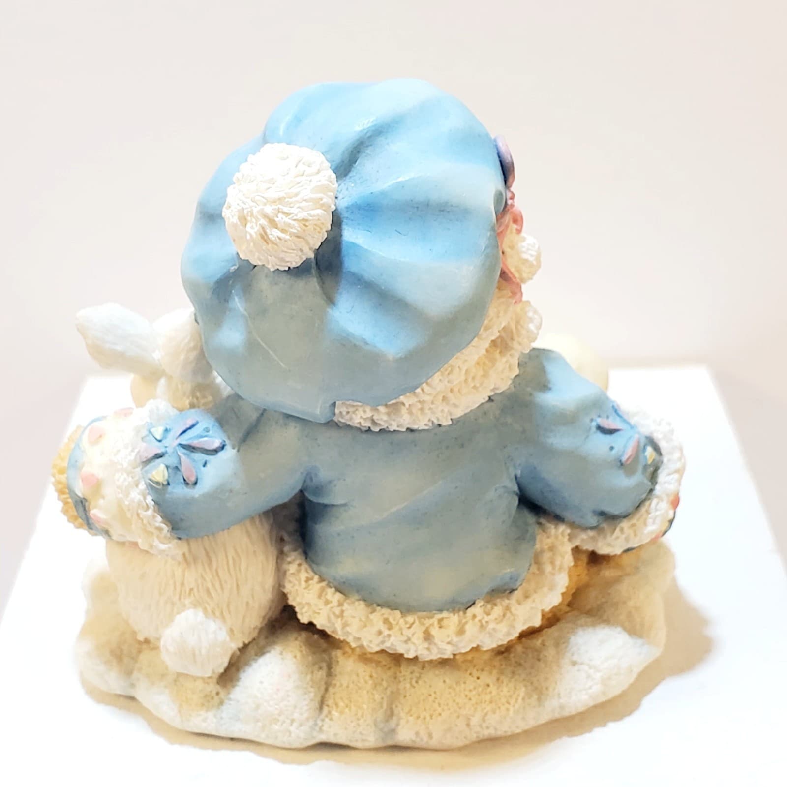Vintage 1994 Cherished Teddies Sonja Holiday Cuddles Figurine Bears Bunnies - Thumbnail 3