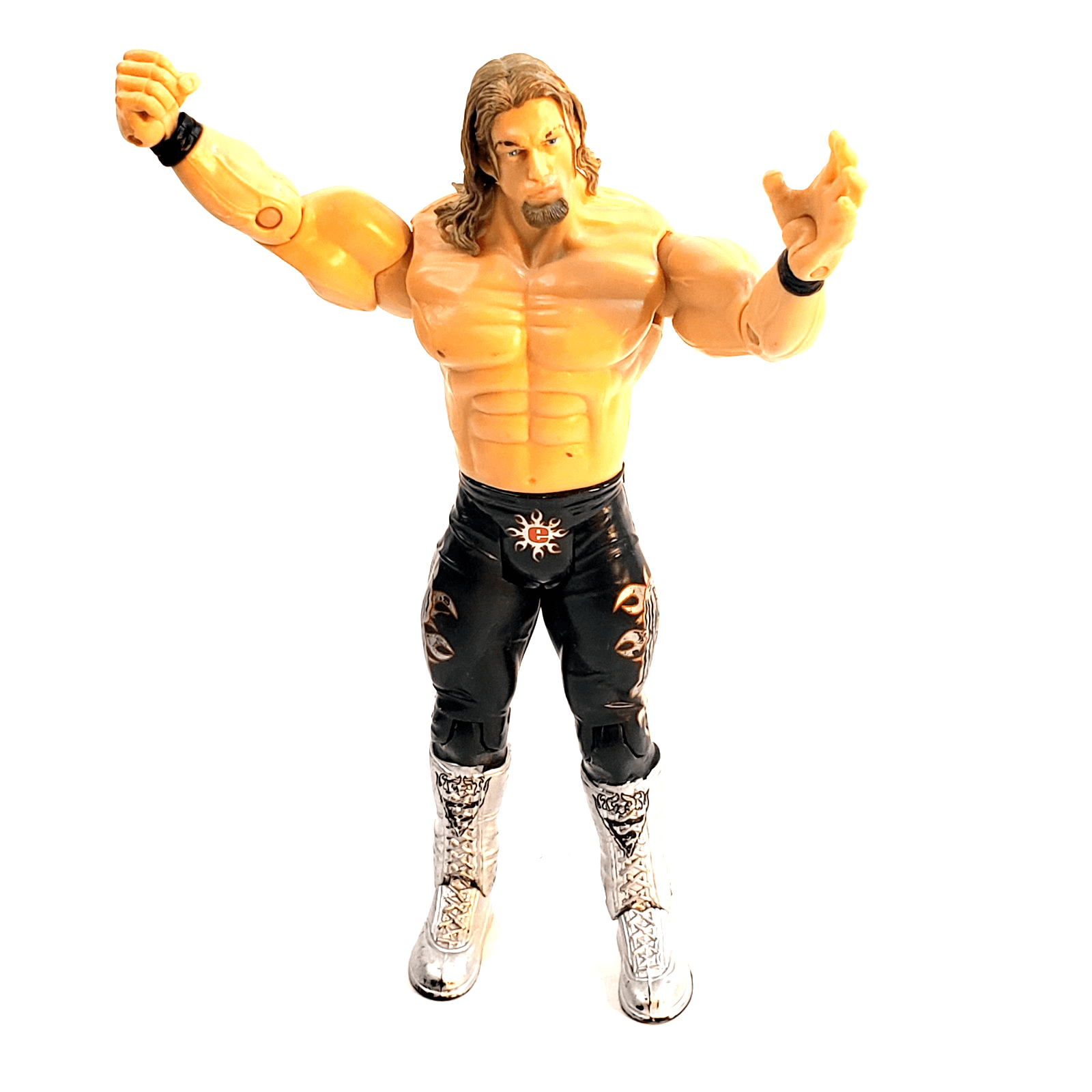 2003 WWE Jakks Pacific EDGE 7 Action Figure Silver Boots Ruthless Aggression