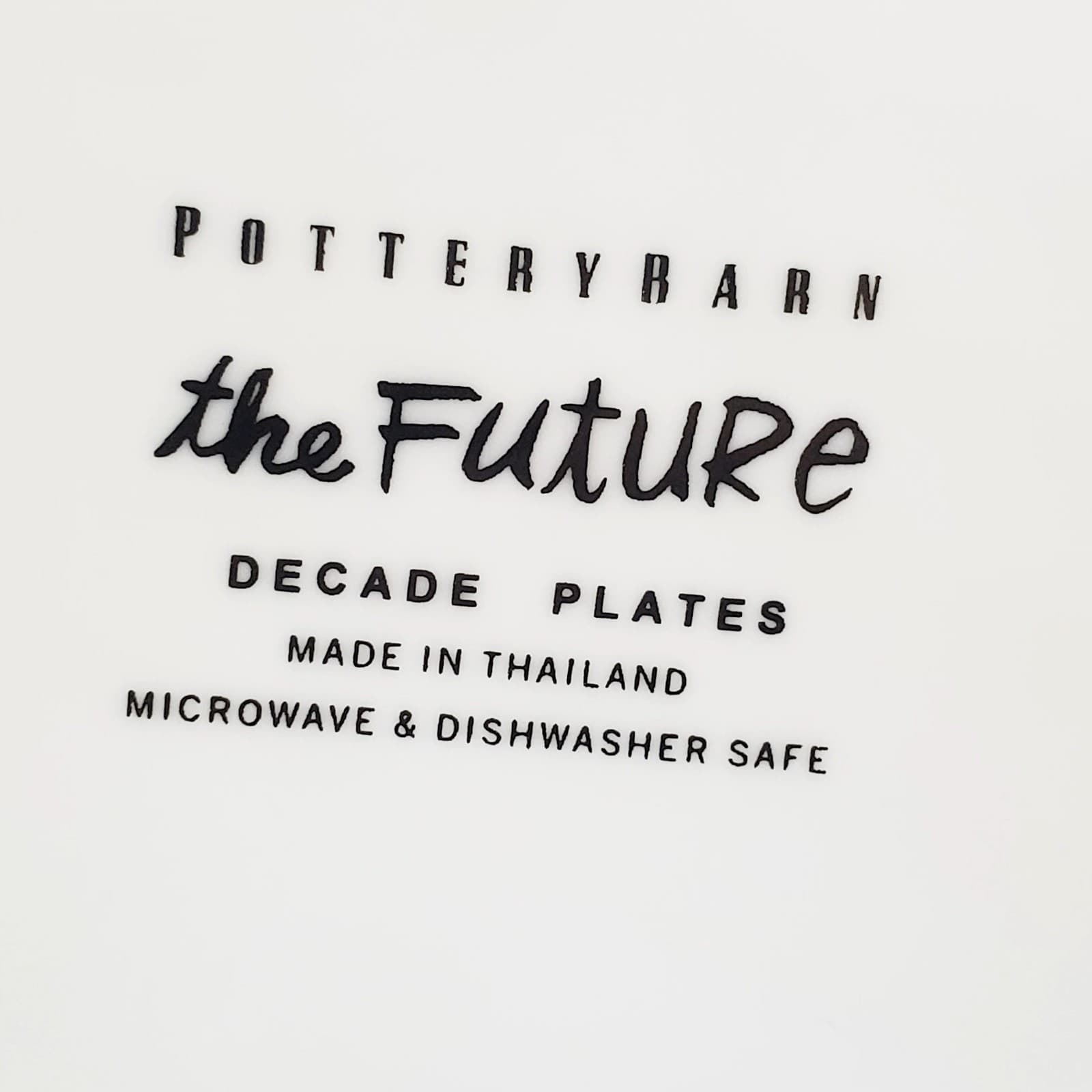 Pottery Barn Decade Salad Dessert Appetizer Plate The Future 8.25 inch - Thumbnail 9