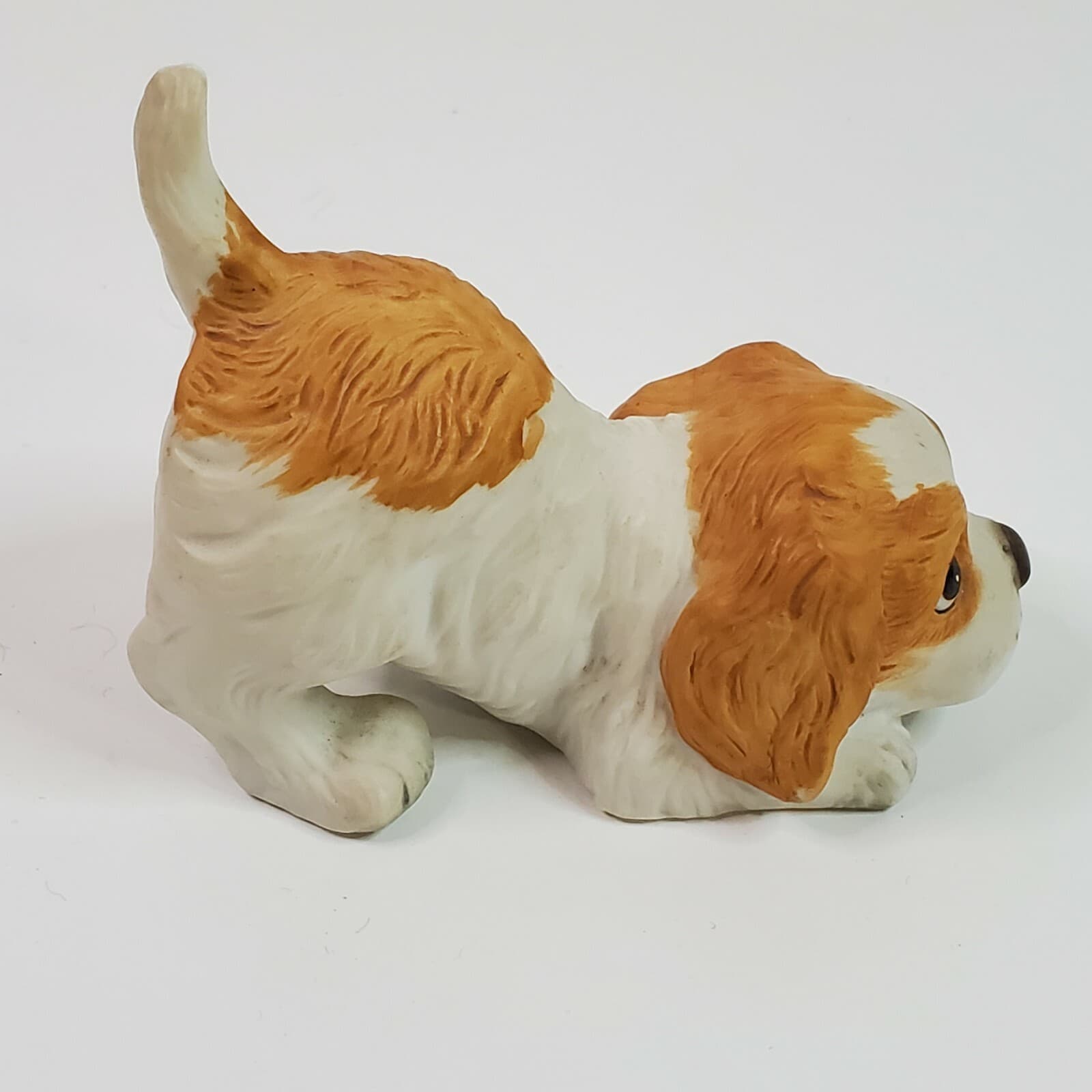 Vintage Homco Crouching Playing Ceramic Dog Spaniel Playful Figurine #1407 - Thumbnail 3