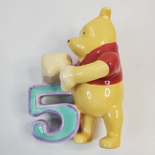 Classic Disney Winnie Pooh Ceramic Birthday Keepsake #5 Cake Topper Decor - Thumbnail 6