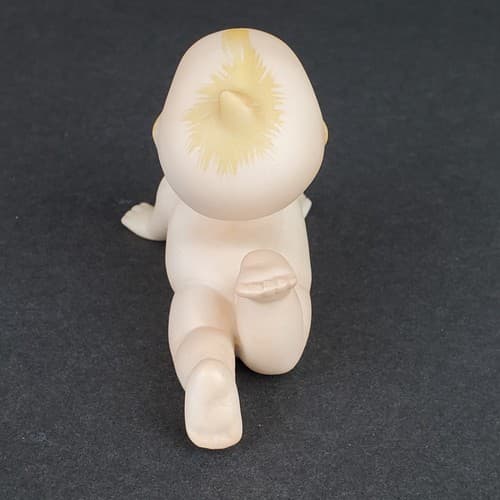 Vintage Made in Japan Kewpie Laying Tumbling Bisque Blue Wing Cherub Figurine - Thumbnail 3