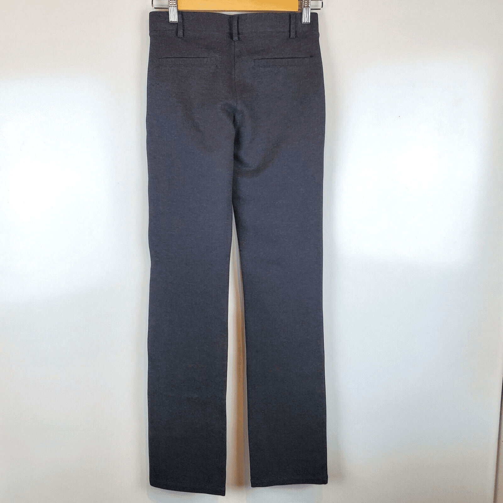Betabrand Womens XS Charcoal Gray Straight Leg Pull On Dress Yoga Pants W0076-YP - Thumbnail 2