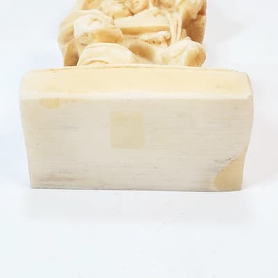 Vtg Resin Madonna & Child with Adoring Girl and Lamb Religious Figurine Statue - Thumbnail 7