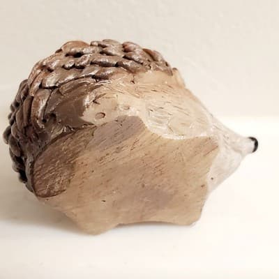 Miniature Hedgehog Resin Figure Textured 1” Tall 1.25” Wide Realistic Decor - Thumbnail 5