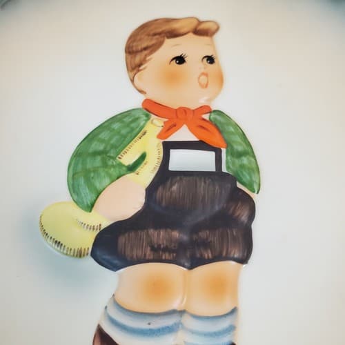 Vintage Boy Singing Schmid "Hark the Herald" Plate Inspired By Berta Hummel 1984 - Thumbnail 2