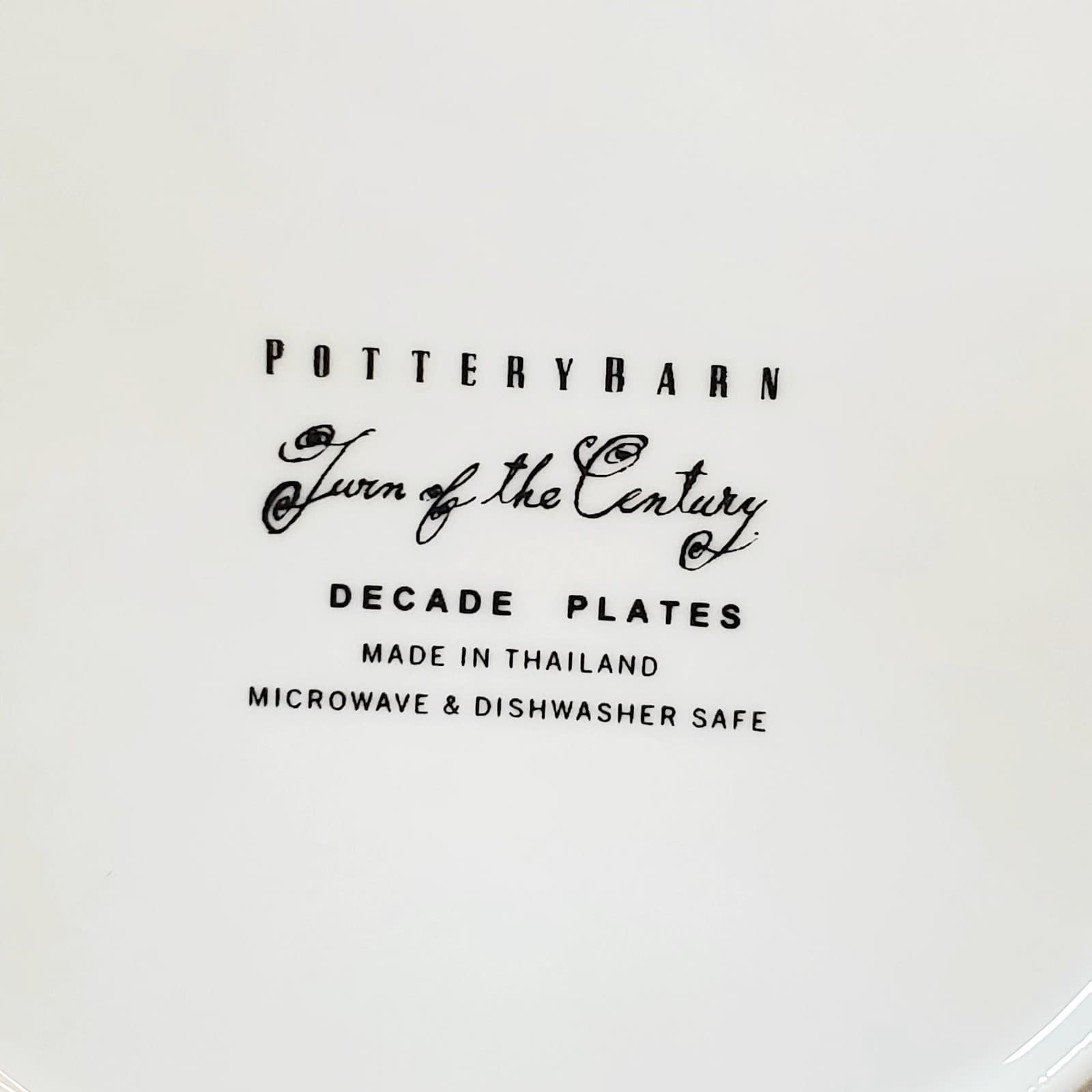 Pottery Barn Decade Salad Dessert Appetizer Plate Turn Of The Century 8.25 inch - Thumbnail 7
