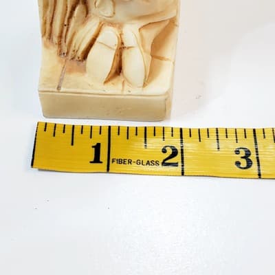 Vtg Resin Madonna & Child with Adoring Girl and Lamb Religious Figurine Statue - Thumbnail 10