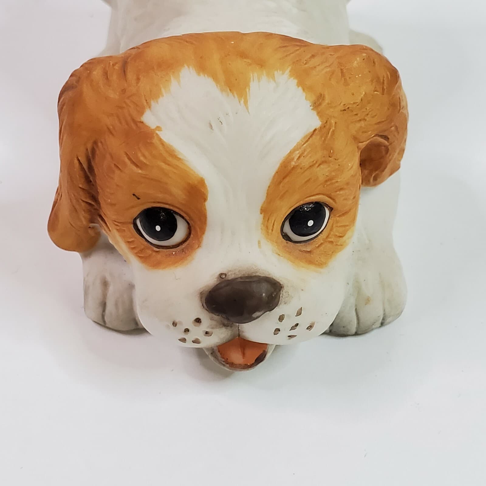 Vintage Homco Crouching Playing Ceramic Dog Spaniel Playful Figurine #1407 - Thumbnail 2