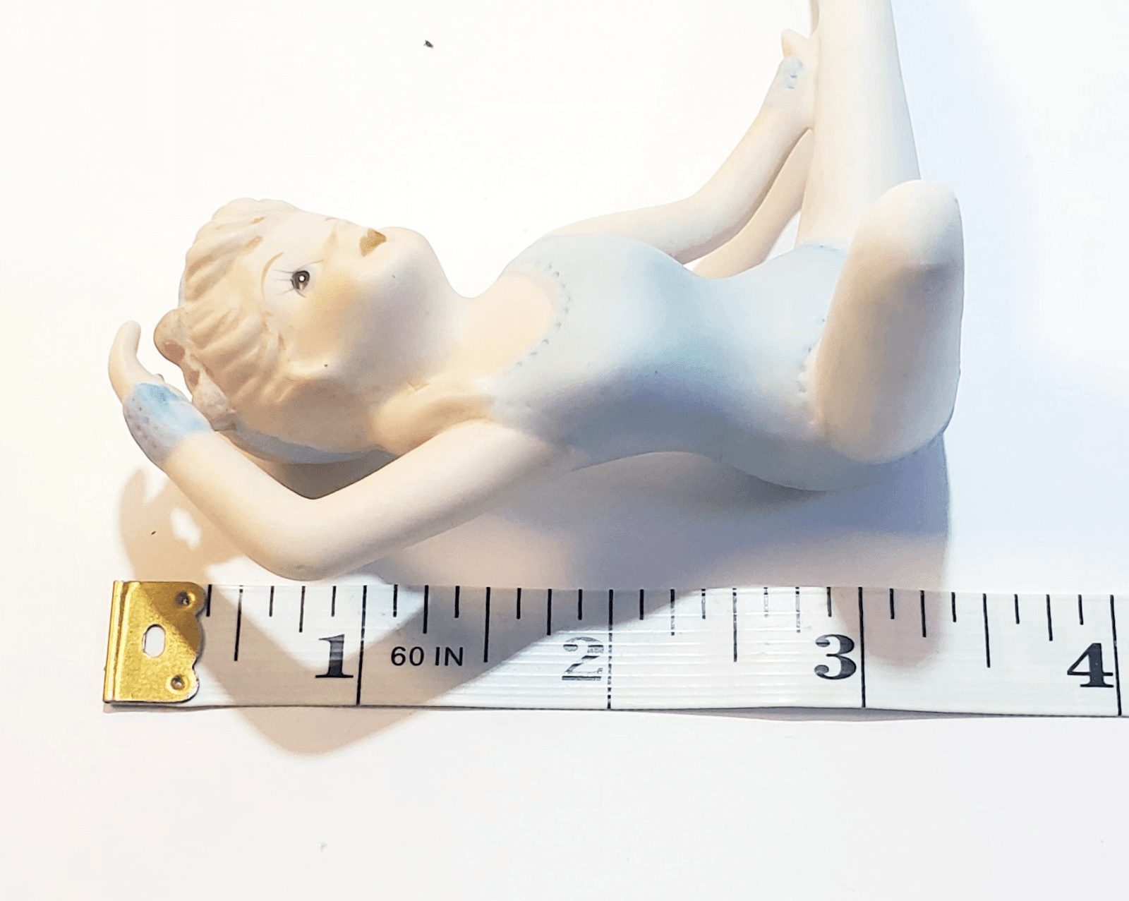 2 Vintage 1980s Homco Ballerinas Dancers Girls 1 Blue 1 Pink Figurines #1406 - Thumbnail 10