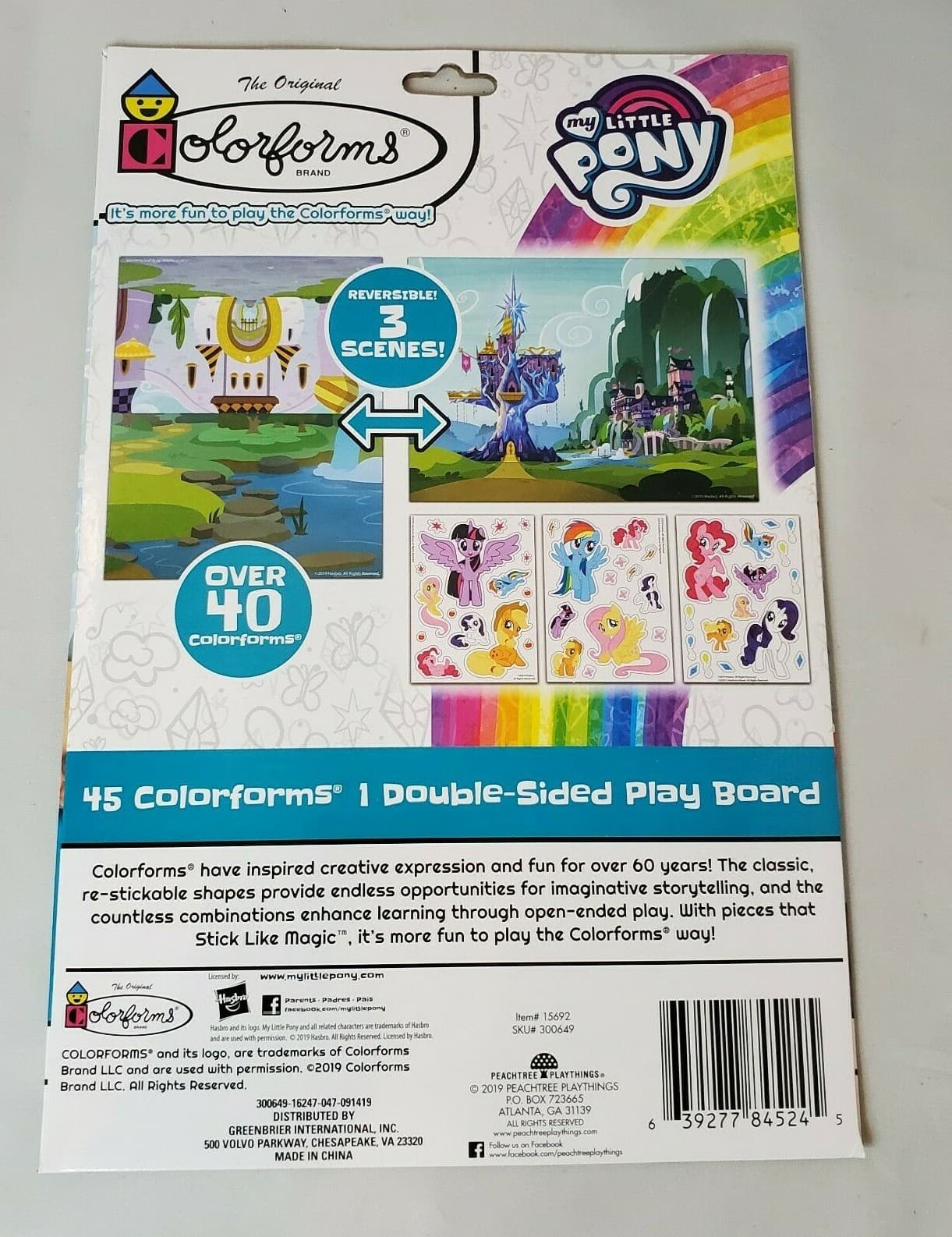 Hasbro My Little Pony Colorforms Picture Sticker Story Adventure Toy Activity - Thumbnail 2