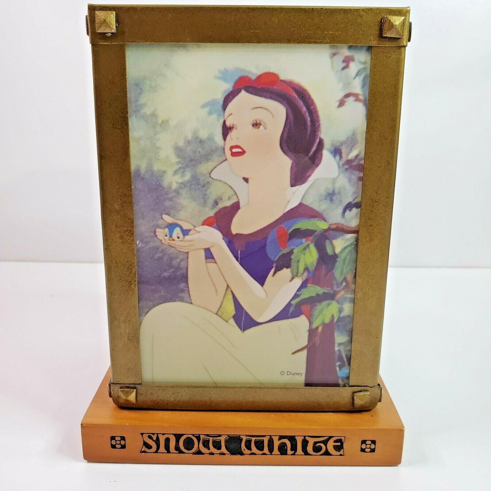 Disney Princess Snow White's Garden Collection Tea Light Holder Wood Metal Glass