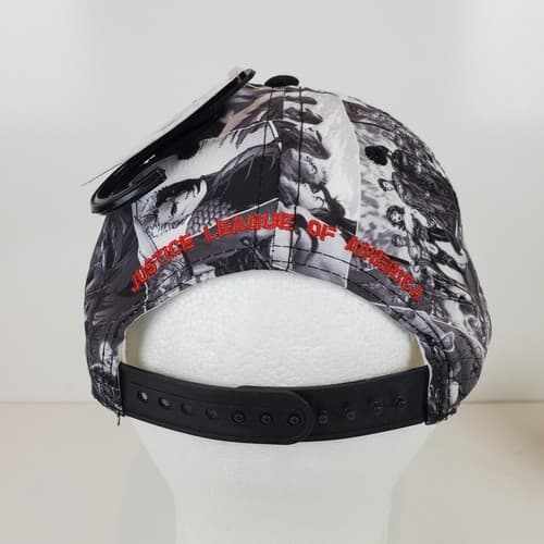 Justice League Snap Back Hat Cap Flat Structured DC Comics Black, White OSFM - Thumbnail 3