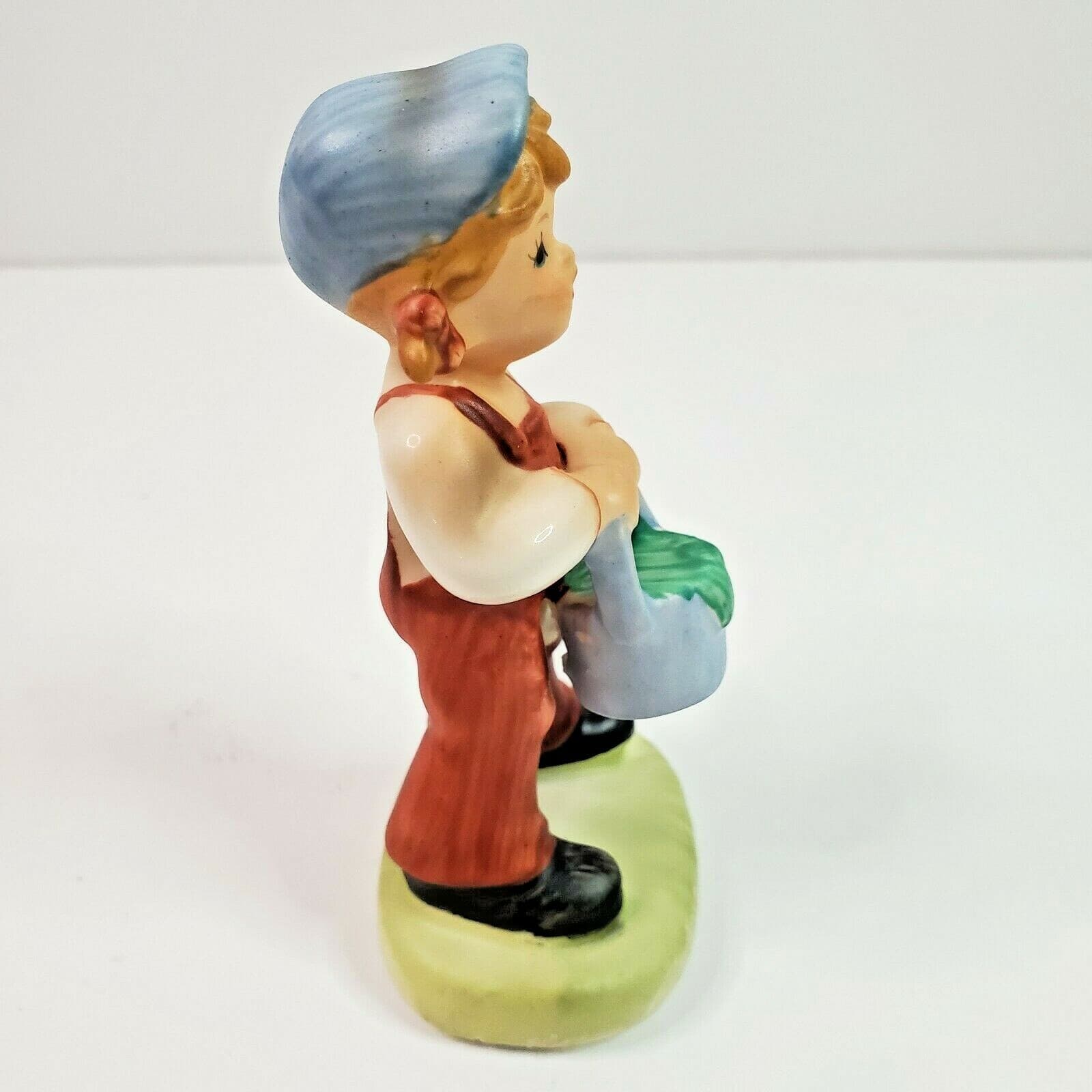 Vintage Napcoware Figurine Tiny Tots-#9902 Girl Painter 4" Taiwan Porcelain - Thumbnail 2