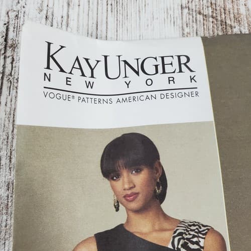 Vogue V1205 Kay Unger New York Designer Dress Sewing Pattern Size BB 8-10-12-14 - Thumbnail 2