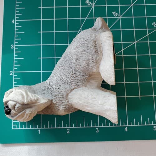 Vintage Stone Critters Dog Figurine Gray Schnauzer Dated 1984 Signed UDC - Thumbnail 6