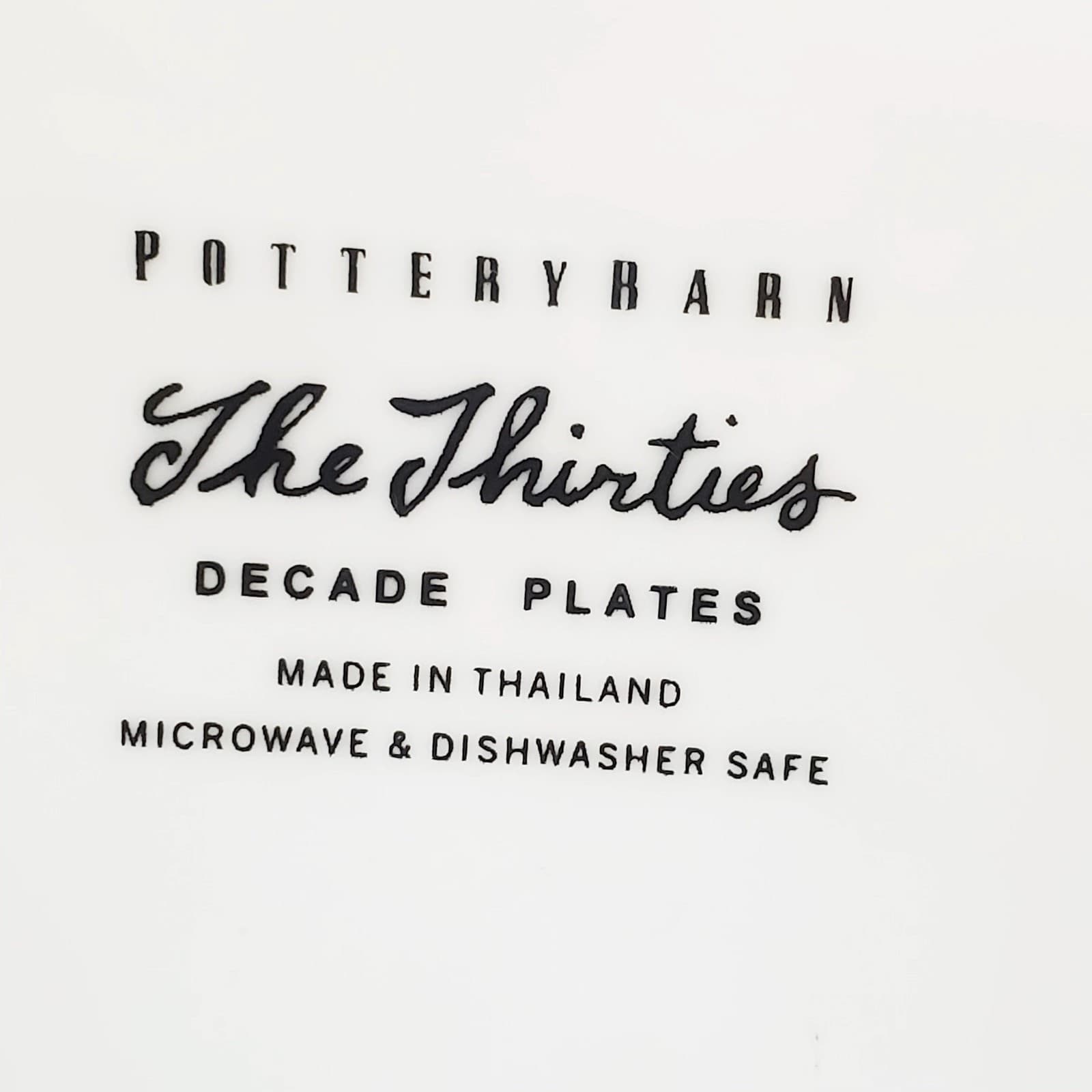 Pottery Barn Decade Salad Dessert Appetizer Plate The Thirties 8.25 inch - Thumbnail 8