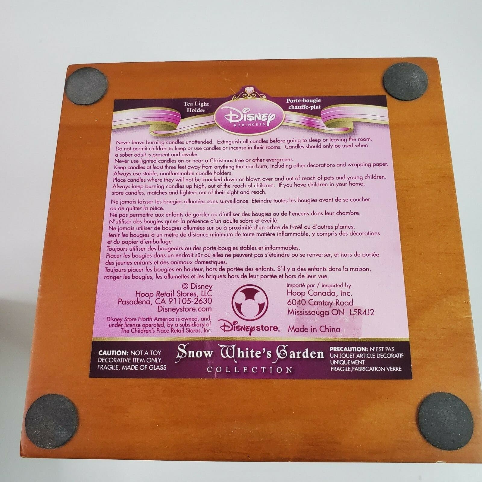 Disney Princess Snow White's Garden Collection Tea Light Holder Wood Metal Glass - Thumbnail 8