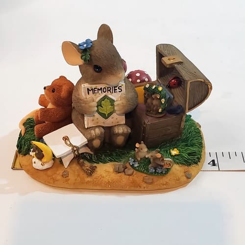 Fitz & Floyd 2000 Charming Tails A Treasure of Memories Resin Figurine 98/224 - Thumbnail 12
