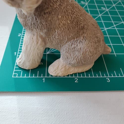 Vintage Stone Critters Dog Figurine Gray Schnauzer Dated 1984 Signed UDC - Thumbnail 7