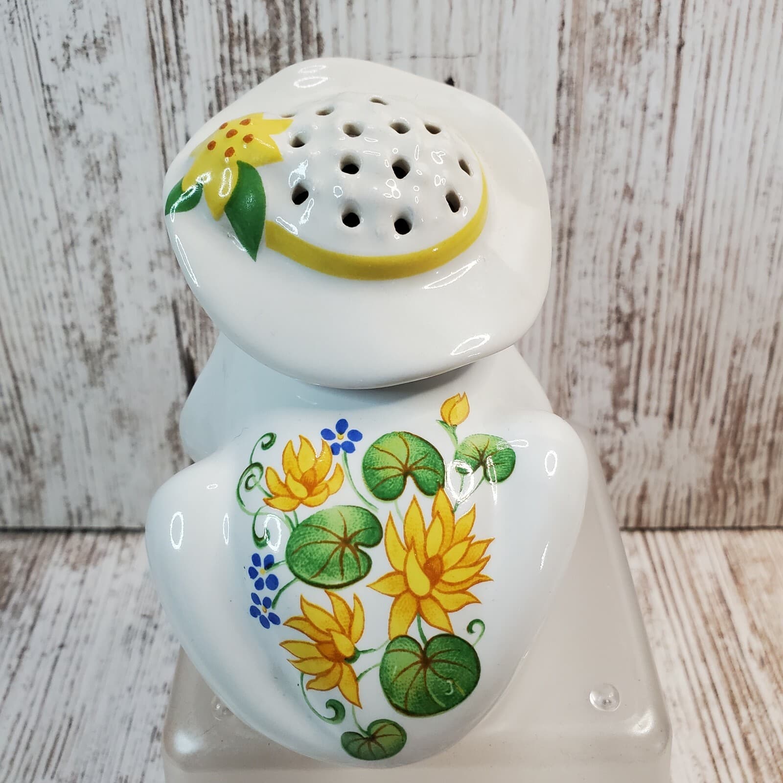 Vintage 1980 Avon Ceramic "Winking Frog" Pomander Potpourri Holder Collectible - Thumbnail 4