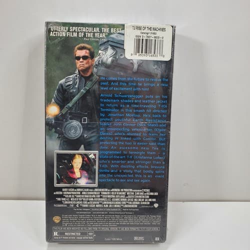 Terminator 3: Rise of the Machines Arnold Schwarzenegger VHS Ripped Cellophane - Thumbnail 3