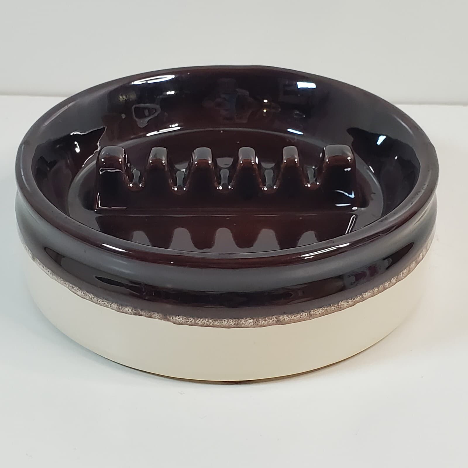 Vintage Ceramic Advertising Ashtray Canadian Oil A.E. Vallerand Quebec - Thumbnail 3