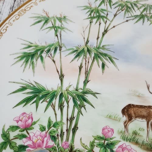 Vtg Edward Marshall Boehm Life's Best Wishes Plate Collection "PROSPERITY" 1981 - Thumbnail 4