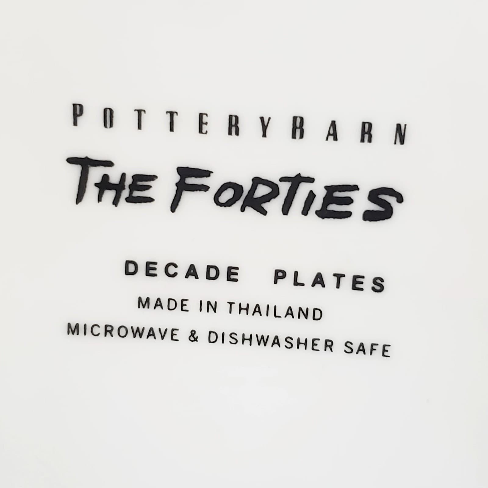 Pottery Barn Decade Salad Dessert Appetizer Plate The Forties 8.25 inch - Thumbnail 7